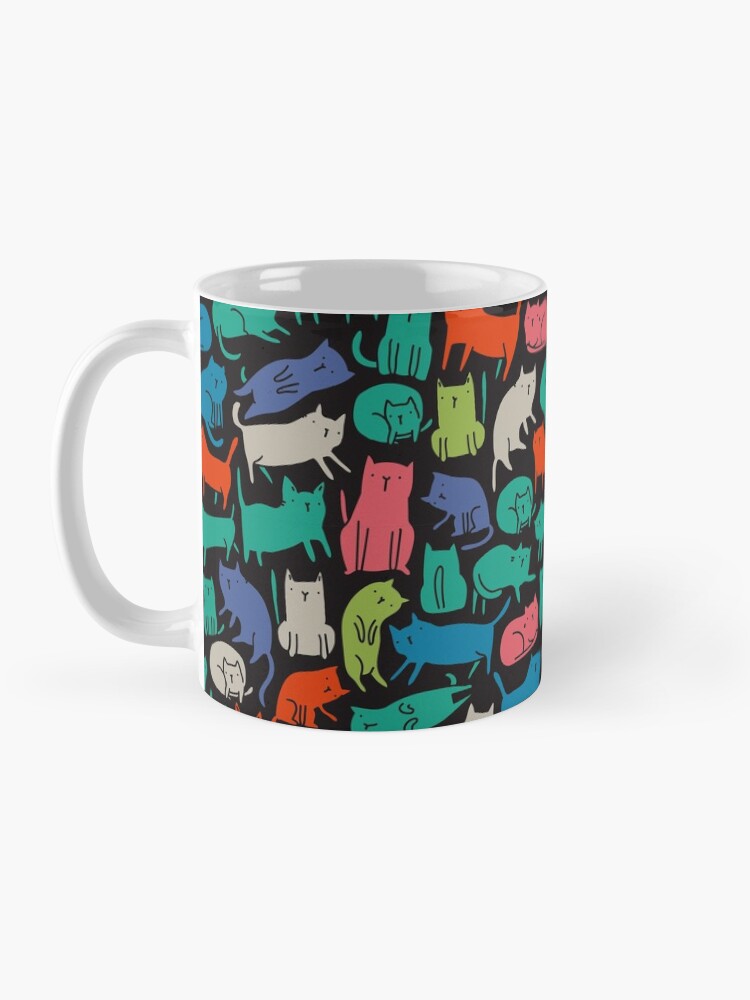 Alternate view of Cool Cats. Funny cute colorful pet design. Mug