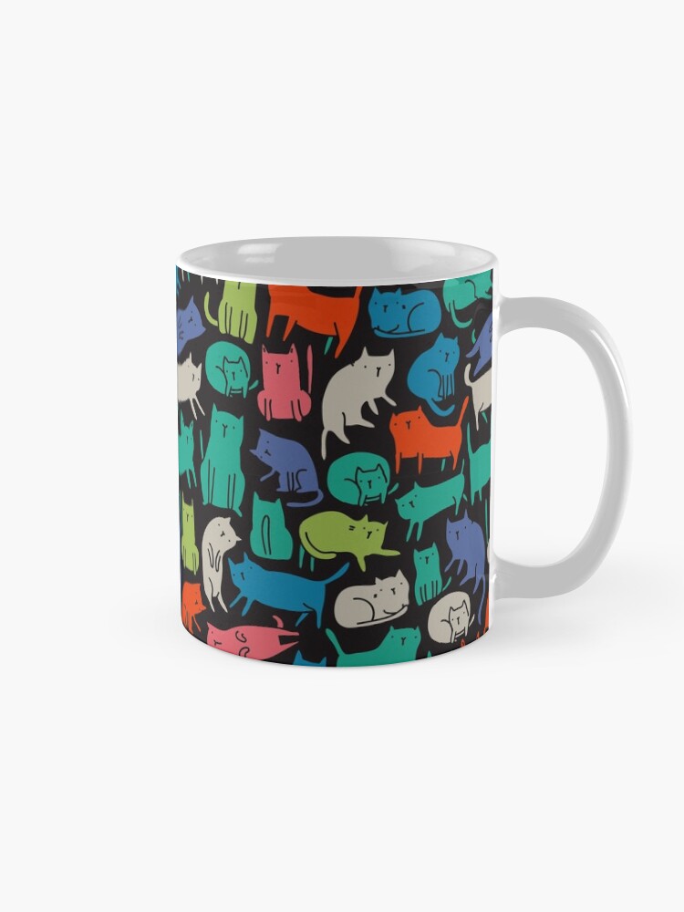 Alternate view of Cool Cats. Funny cute colorful pet design. Mug