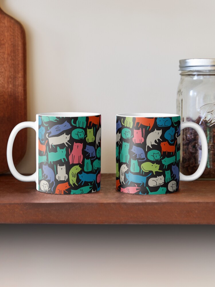Alternate view of Cool Cats. Funny cute colorful pet design. Mug