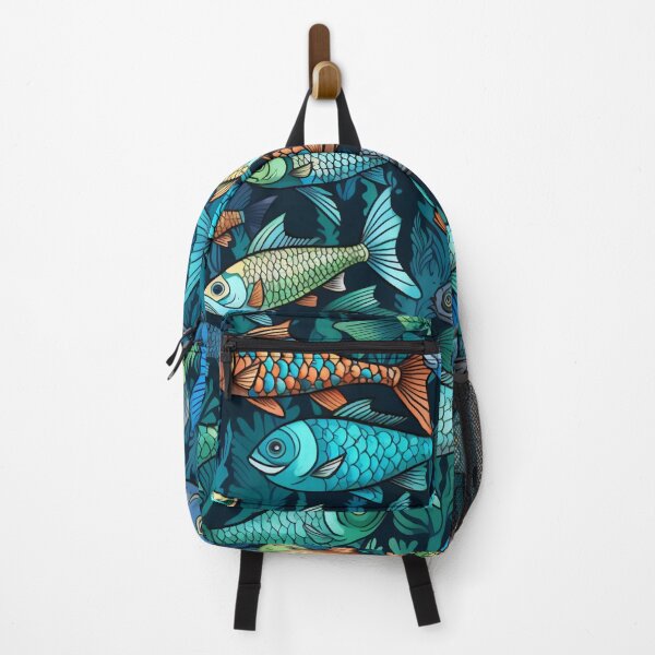 Item preview, Pretty Blue and Green Fish Pattern designed and sold by bostmeyer.