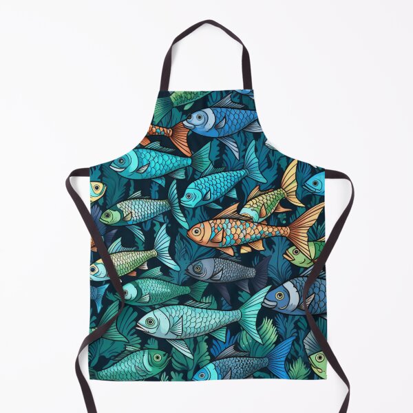 Item preview, Pretty Blue and Green Fish Pattern designed and sold by bostmeyer.