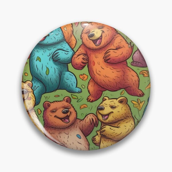 Item preview, Colorful Dancing Bears Pattern designed and sold by bostmeyer.