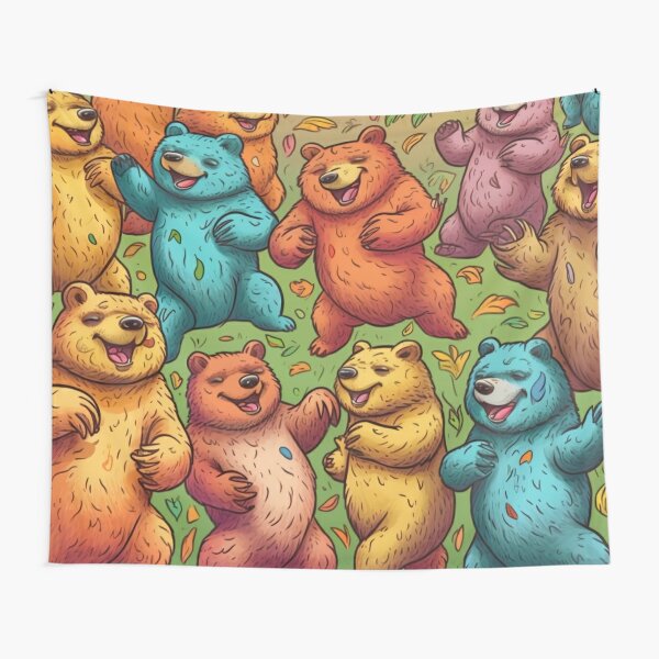 Boogie Bears - Dancing Bears with cubs colourful Whimsical Fun