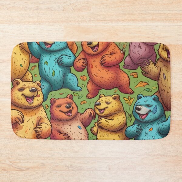 Item preview, Colorful Dancing Bears Pattern designed and sold by bostmeyer.