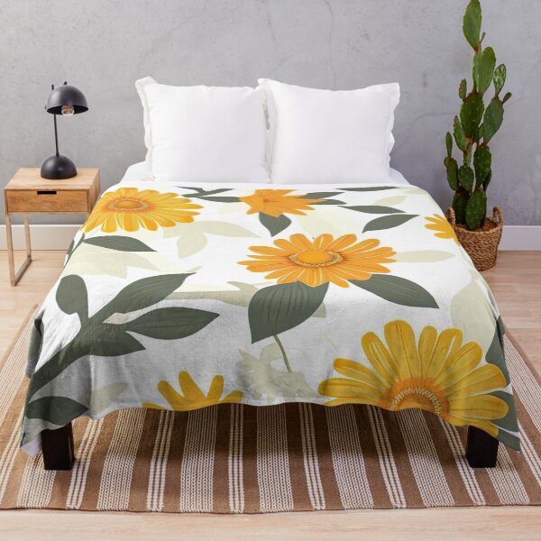 Item preview, Throw Pillow With Beautiful Daisies Painting - Spring Home Decor designed and sold by Sowari-Pillows.