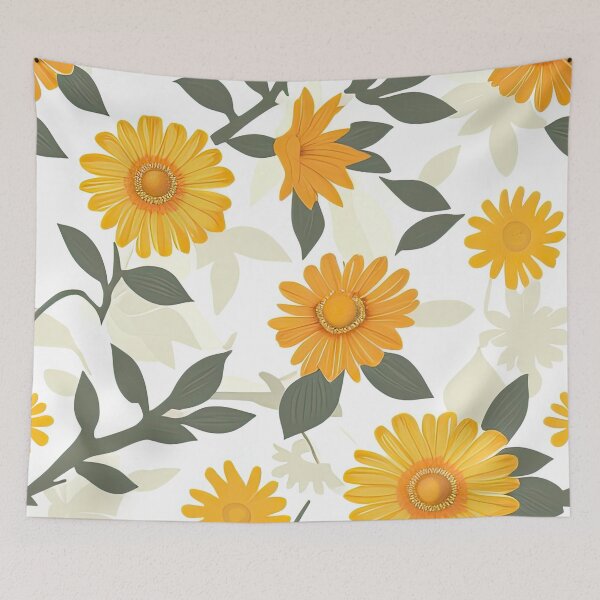 Item preview, Throw Pillow With Beautiful Daisies Painting - Spring Home Decor designed and sold by Sowari-Pillows.