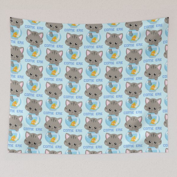 Item preview, Cat in a goldfish bowl designed and sold by DeransDesigns.