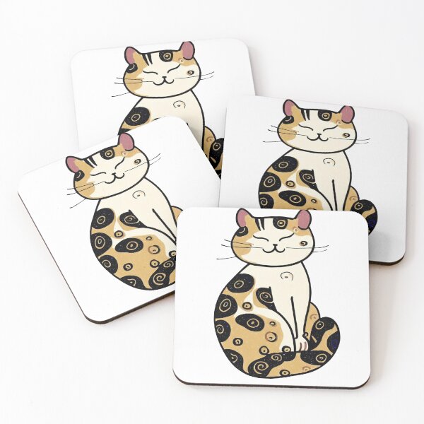 Item preview, Gustav klimt cat V3 designed and sold by HipsterAnimals.
