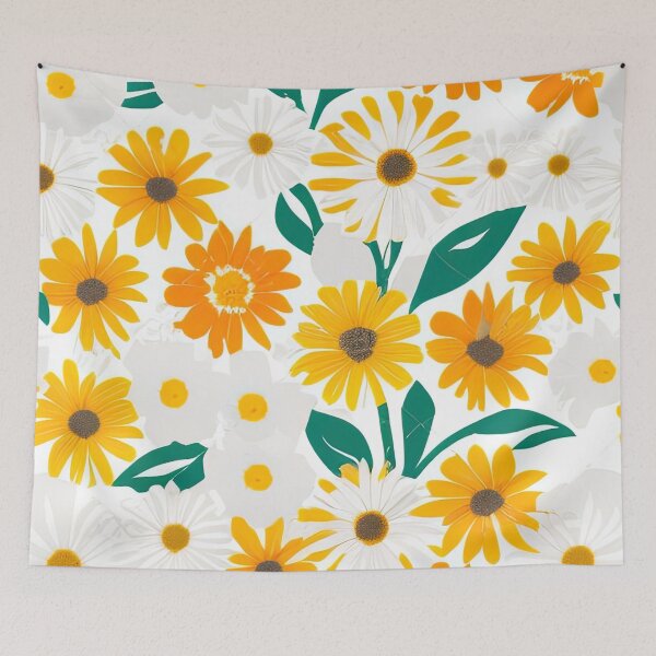 Item preview, Throw Pillow With Beautiful Daisies Painting - Spring Home Decor designed and sold by Sowari-Pillows.
