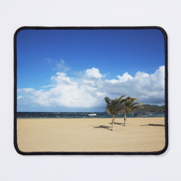 Item preview, Palm trees on white sandy beach designed and sold by yobab.
