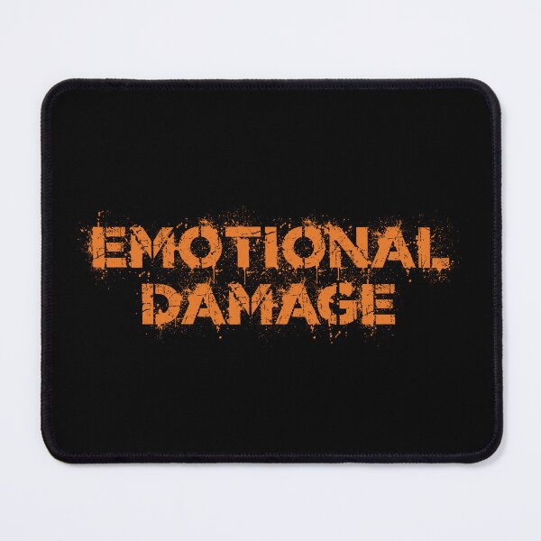 Item preview, Emotional Damage - Vintage Orange Text designed and sold by Whimsical Thinker.
