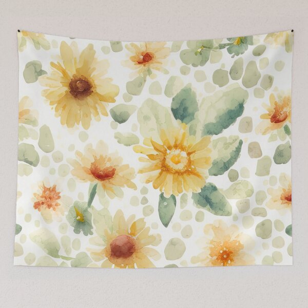 Item preview, Throw Pillow With Beautiful Daisies Painting - Spring Home Decor designed and sold by Sowari-Pillows.