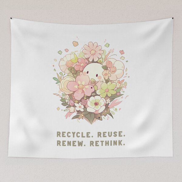Item preview, Recycle Reuse Renew Rethink | Flower Sprite designed and sold by GingerSilkShop.