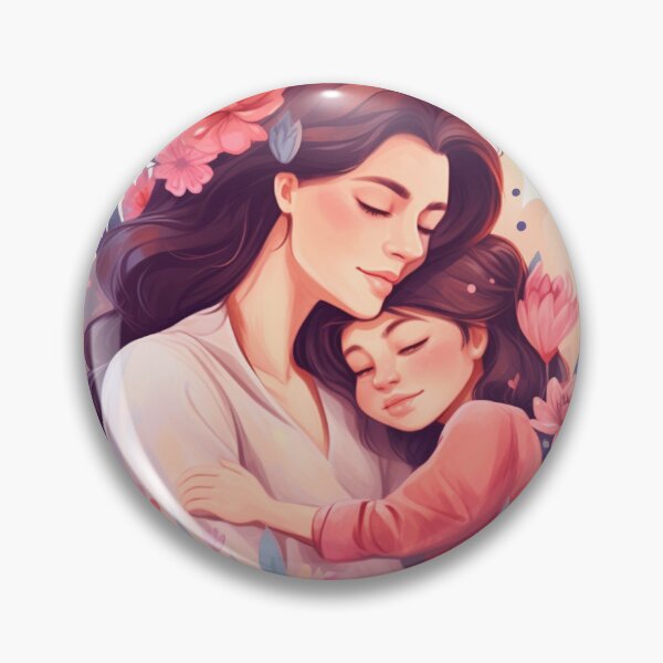 Item preview, Sweet Embrace: Mom and Child Hugging Watercolor Sticker designed and sold by Roshenjolie.