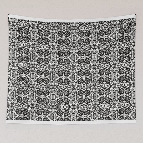Item preview, paisley lace blck/wht. swatch 000 designed and sold by vguz.