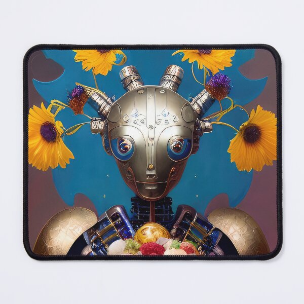 Item preview, Robotic head with natural elements, illustration. designed and sold by HAKKI ARSLAN.