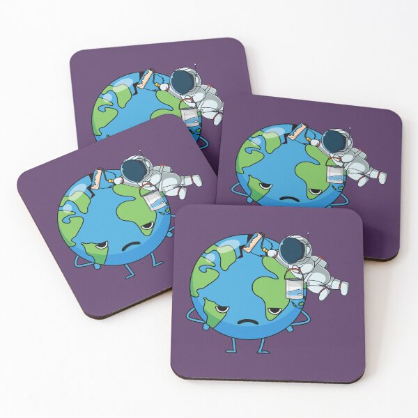 Item preview, Funny astronaut painting planet earth designed and sold by Donutlovers.