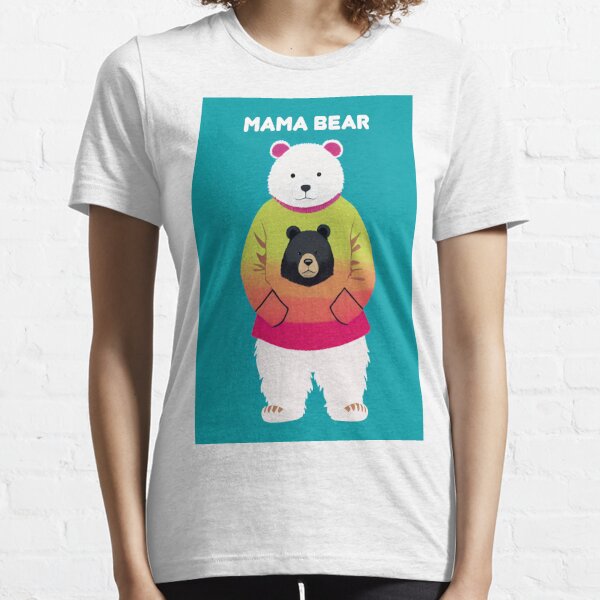 Women's Mama Bear Shirt Mom T Shirt Bear Cubs Family TShirt Clan Mothe