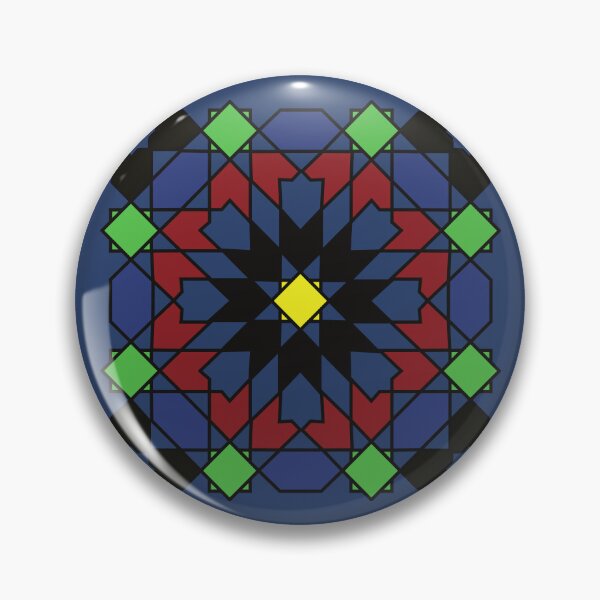 Item preview, Old moroccan ceramic tile colorful pattern designed and sold by Donutlovers.