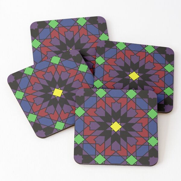 Item preview, Old moroccan ceramic tile colorful pattern designed and sold by Donutlovers.
