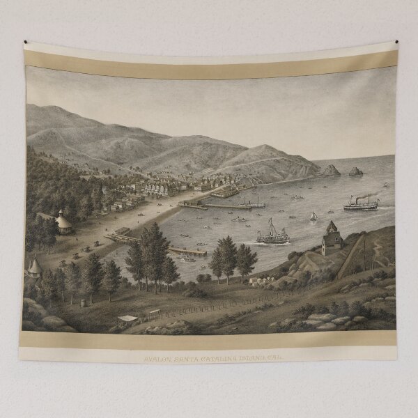 Item preview, Vintage Avalon Santa Catalina Map (1885) designed and sold by BravuraMedia.
