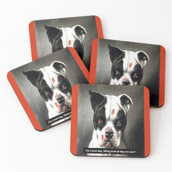Item preview, Kitsch Art: I'm a bad dog. What kind of dog are you? by Cassius Marcellus Coolidge (1895) designed and sold by mturns57.