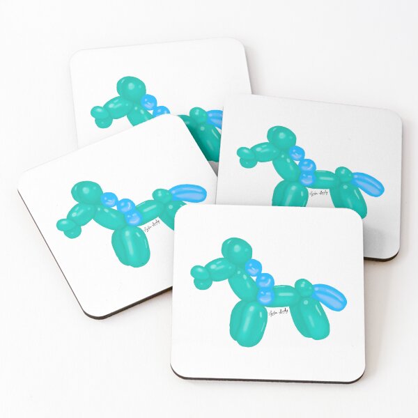 Item preview, Balloon horse artwork green/blue- white background designed and sold by Studio Lydia  Lovely.