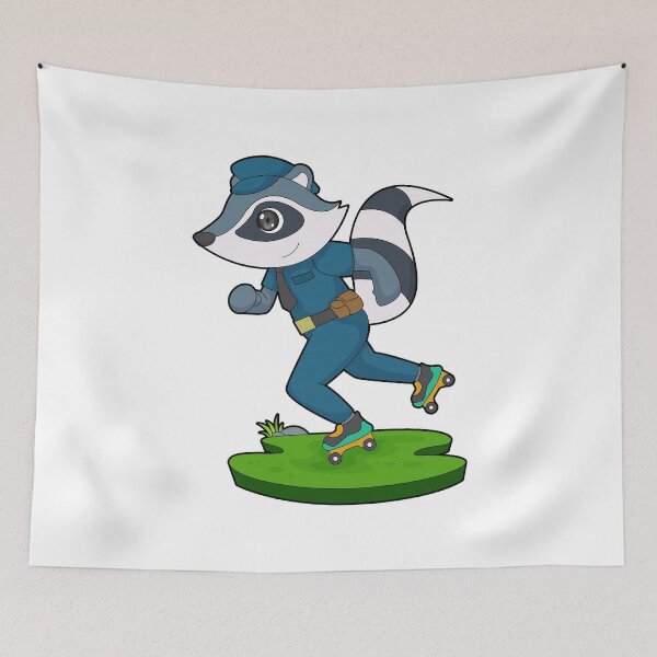 Item preview, Raccoon Cop Roller skates Police designed and sold by Snabdesign84.