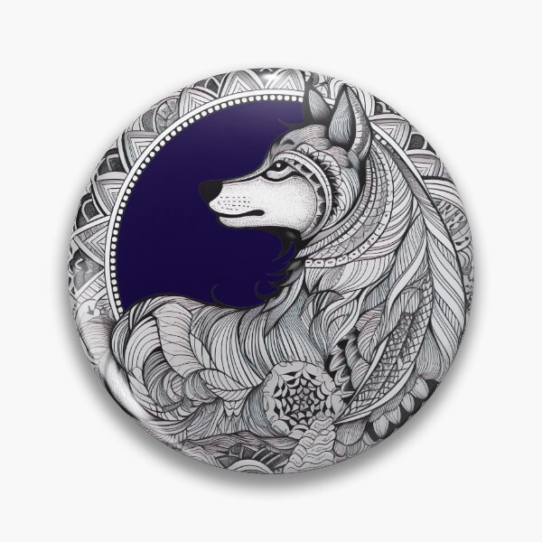 Item preview, Mandala Wolf Black & White designed and sold by Unique-Vibe.