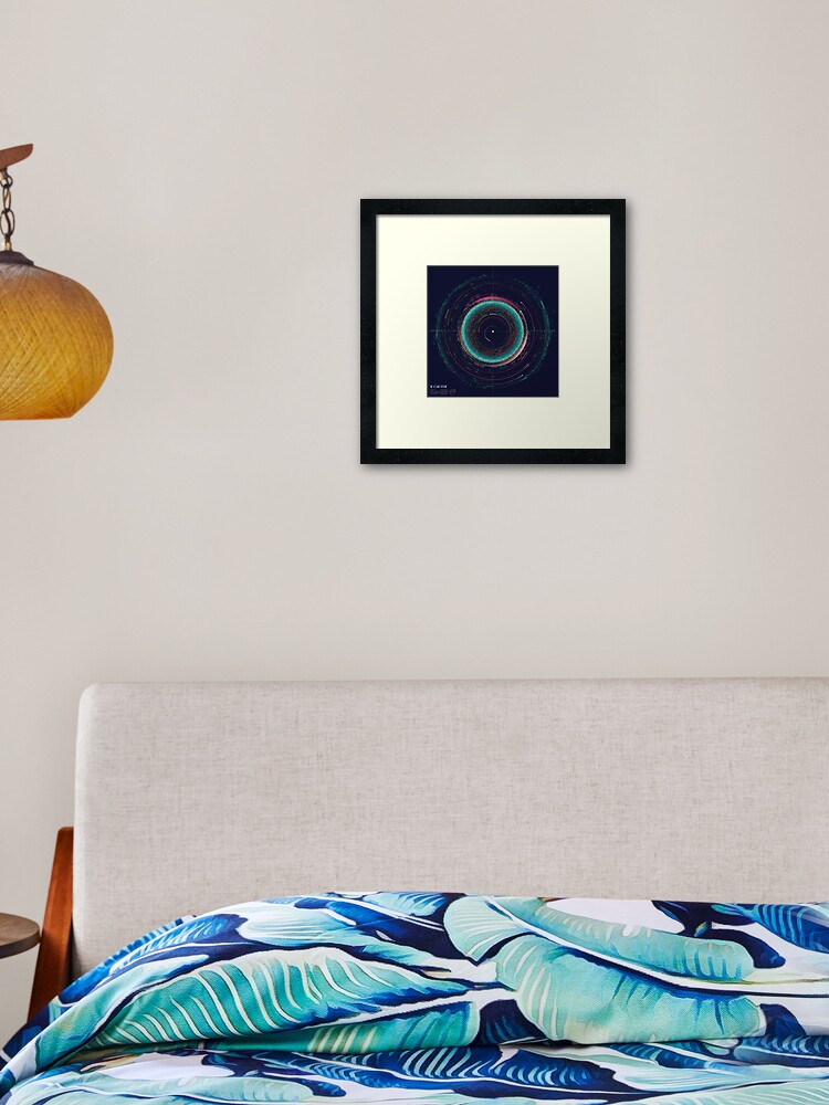 Thumbnail 2 of 7, Framed Art Print, Asteroid Map of the Solar System designed and sold by EleanorLutz.