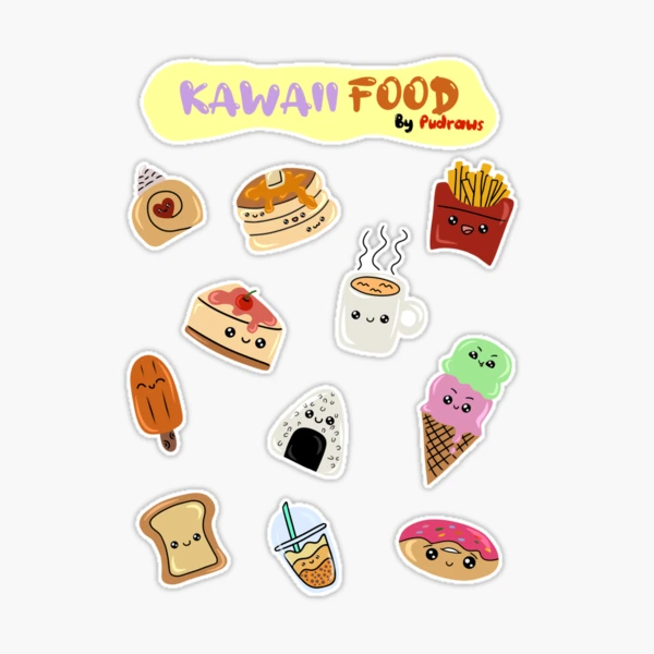 Kawaii Food Stickers for Sale