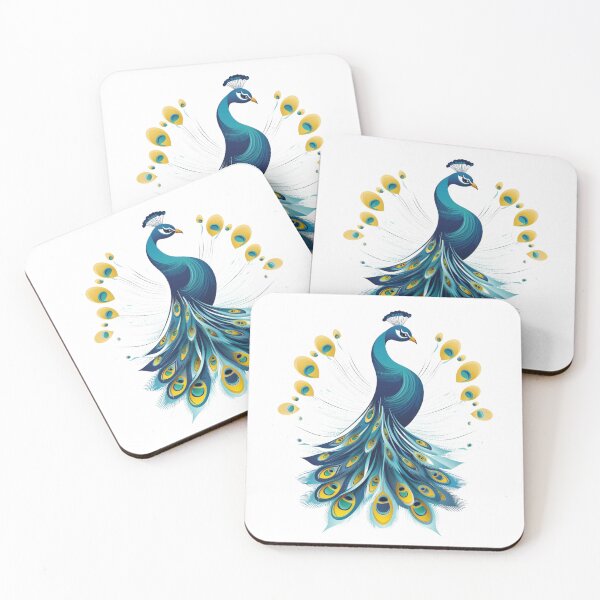 Item preview, Blue-Yellow Peacock designed and sold by ZefirDesign.