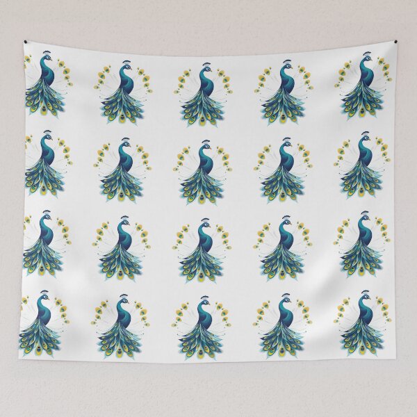 Item preview, Blue-Yellow Peacock designed and sold by ZefirDesign.