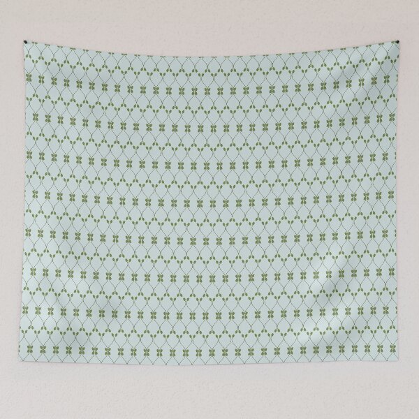 Item preview, Dogwood Sprigs Ogee on Soft Green Repeat 5748 designed and sold by Art in My Loft.
