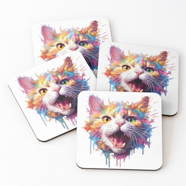 Item preview, Rainbow Cat-titude designed and sold by DigiDoodleCo.