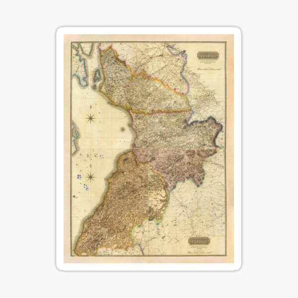 Item preview, Vintage Ayrshire County Scotland Map (1832)  designed and sold by BravuraMedia.