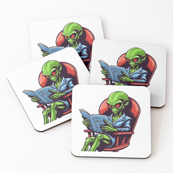 Item preview, "Alien reading the newspaper" designed and sold by ponat.