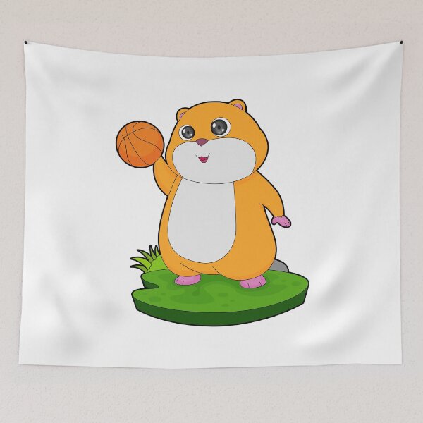 Item preview, Hamster Basketball player Basketball designed and sold by Snabdesign84.