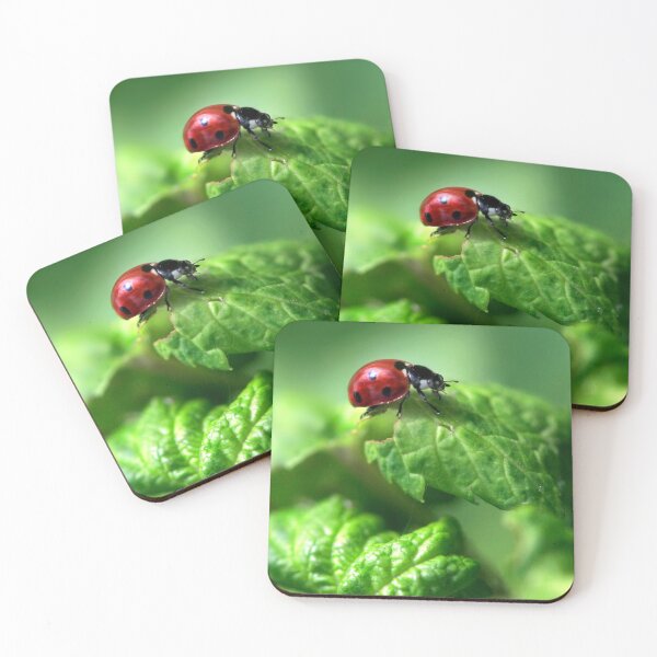 Item preview, Red ladybug sitting on plant designed and sold by olena2552.