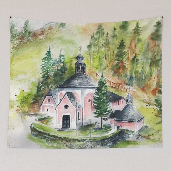 Item preview, Hallstatt Calvary Church designed and sold by CorneliaPilz.