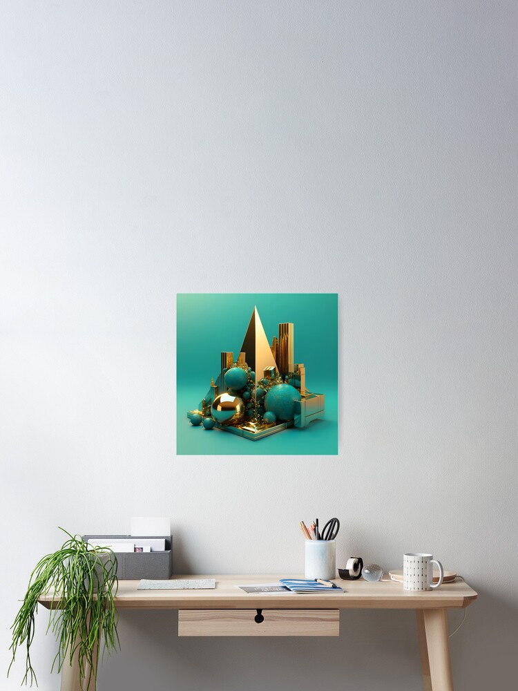 Thumbnail 2 of 3, Poster, Geometric designed and sold by MikeBotticelli.
