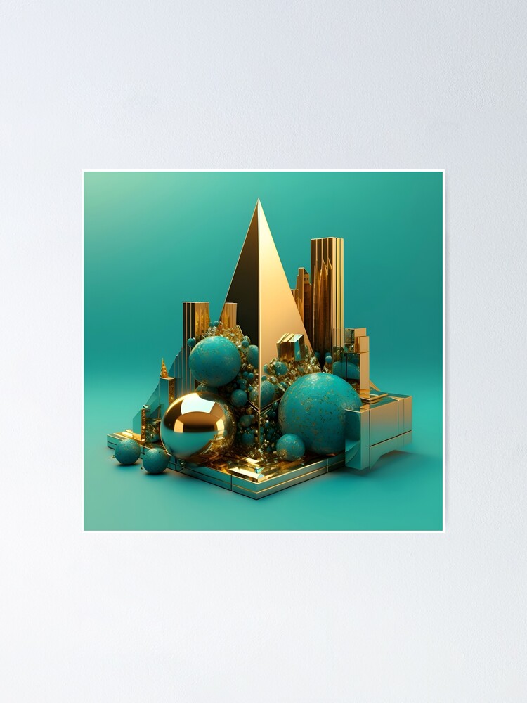 Thumbnail 1 of 3, Poster, Geometric designed and sold by MikeBotticelli.