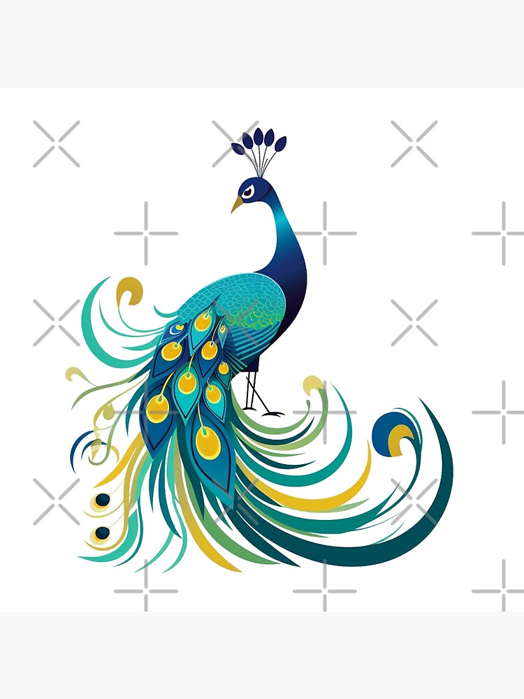 ★Original ART  ‘Peacock’ Peacock Wall Art Set of 6 Peacock Print Peacock Feather Wall