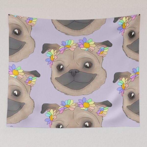 Item preview, Happy pug designed and sold by Artistkhg.