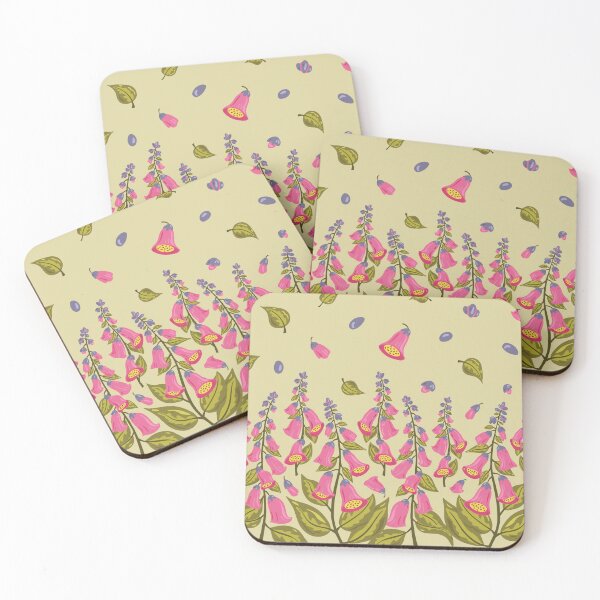 Item preview, Pink foxglove flowers horizontal align designed and sold by AusraB.
