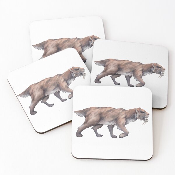 Item preview, Watercolor saber-toothed cat designed and sold by Ekaterina Glazkova.