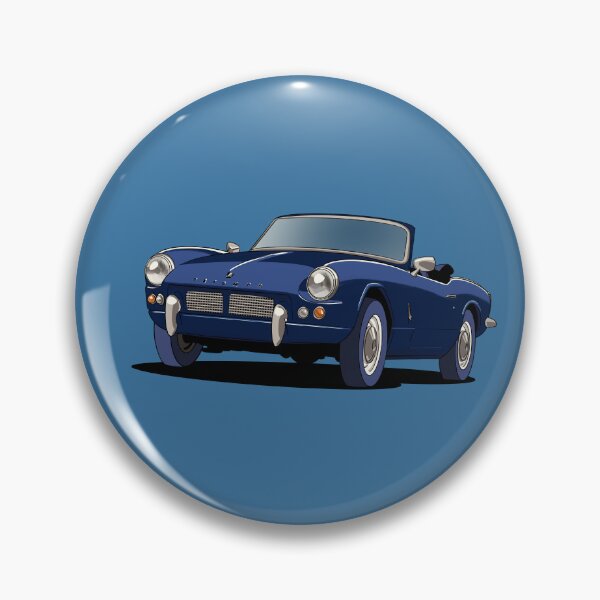 Artikelvorschau, Dunkelblauer Triumph Spitfire entworfen und verkauft von Webazoot Industries - Car Art.