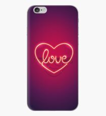 Liebe Herz Leuchtreklame iPhone-Hülle & Cover