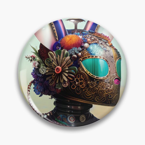 Item preview, Robotic head with natural elements, illustration. designed and sold by HAKKI ARSLAN.