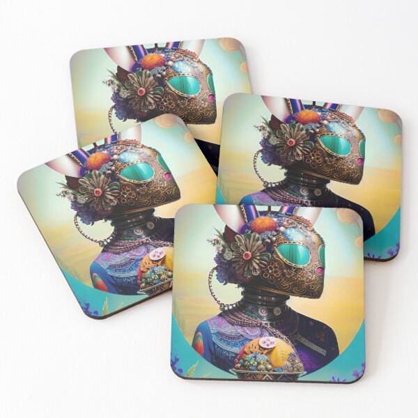 Item preview, Robotic head with natural elements, illustration. designed and sold by HAKKI ARSLAN.